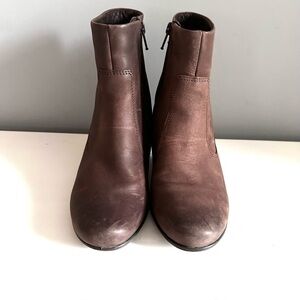 ECCO Sculptured 65mm Brown Leather Ankle Boots NWOT
